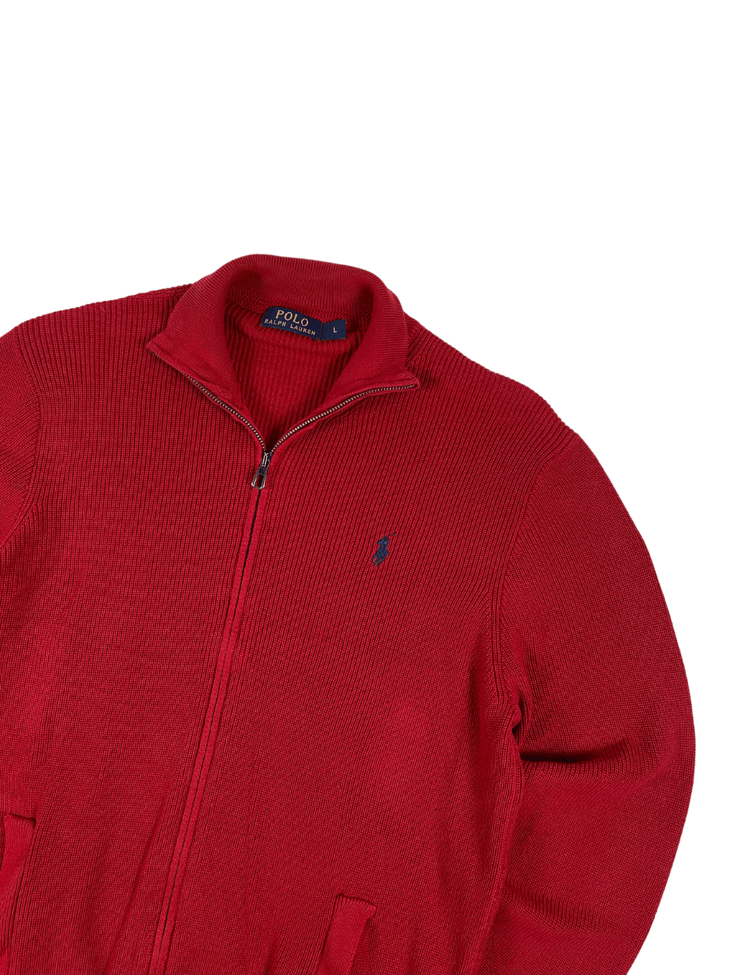 Ralph Lauren Zip-Up Knit Sweater (L)
