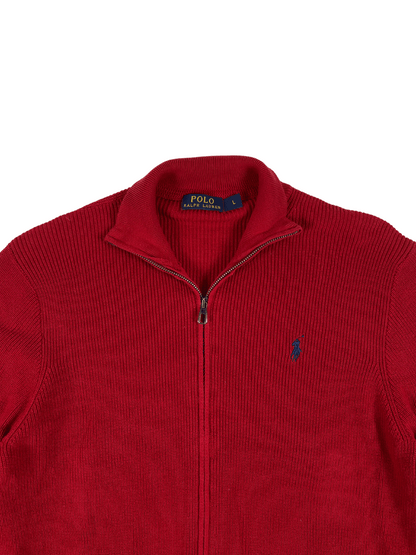 Ralph Lauren Zip-Up Knit Sweater (L)